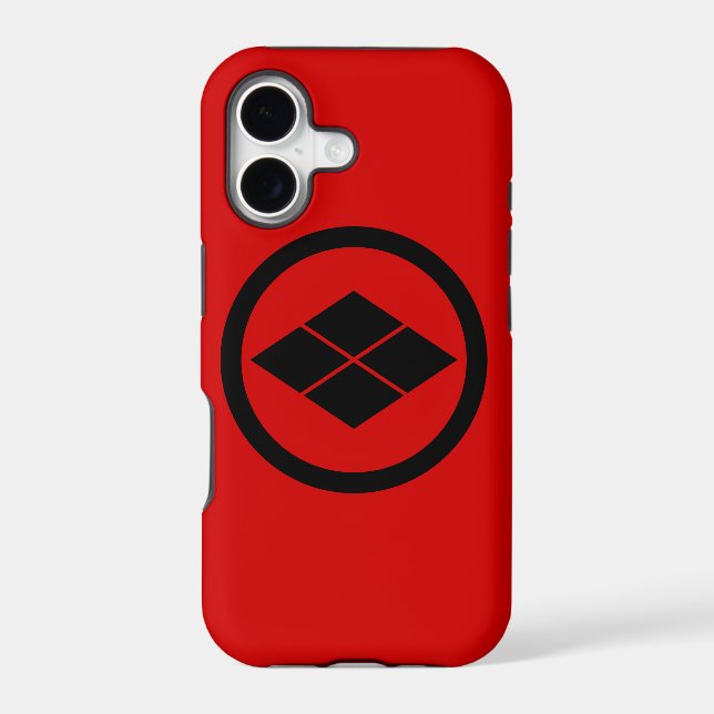 Oriental Black Red Takeda Japan Mon Vector Art (Back)