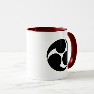Oriental Black White Kobayakawa Japan Mon Art Mug