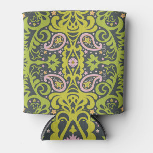 Oriental Bliss: Paisley Floral Pattern Can Cooler