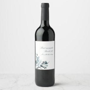 Oriental blossom wine label