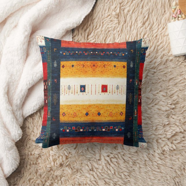 Oriental Bohemian Moroccan Style Throw Pillow (Blanket)