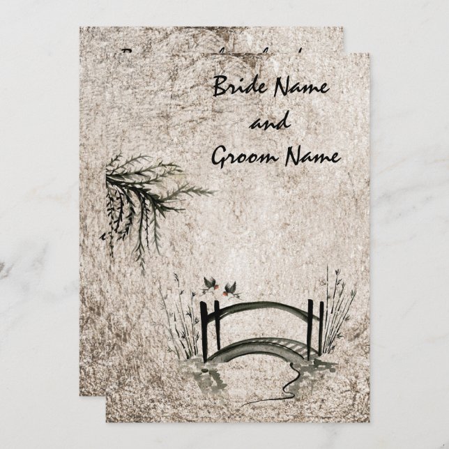 Oriental bridge Invitation (Front/Back)