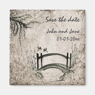 Oriental Bridge Save the date Magnet