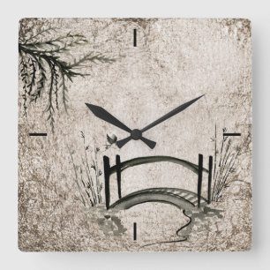 Oriental bridge Wall Clock