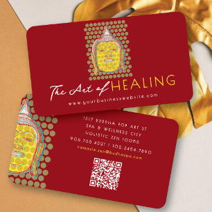 Oriental Buddha Dots Holistic Health And Wellness Business Card