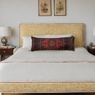 Oriental carpet look in rose tinted field body cushion