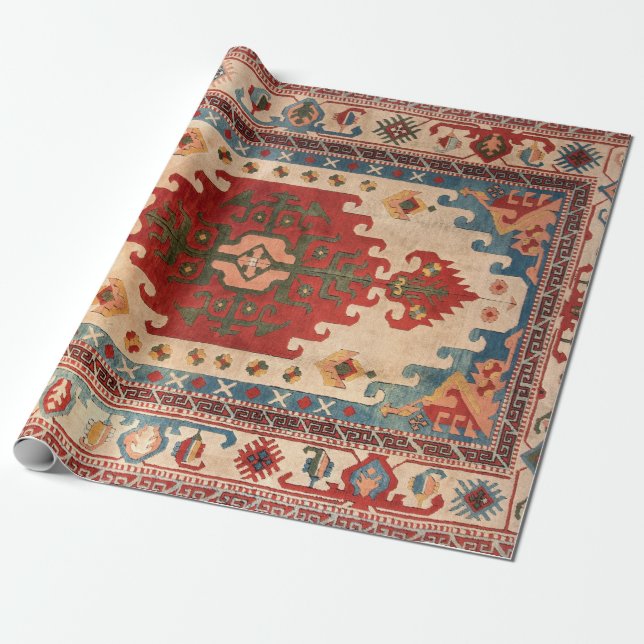 Oriental Carpet Rug Wrapping Paper (Unrolled)