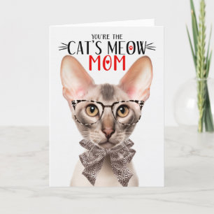 Oriental Cat for Mum on Mother's Day Holiday Card