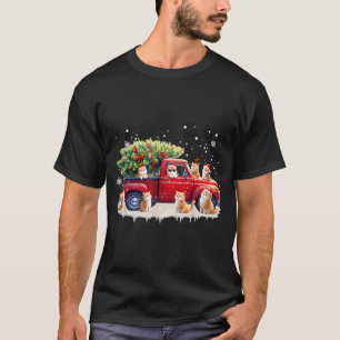 Oriental Cat Red Truck Christmas Tree Santa Ugly X T-Shirt