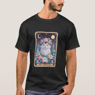 Oriental Cat Tarot Card Childless Cat Lady Kitten  T-Shirt