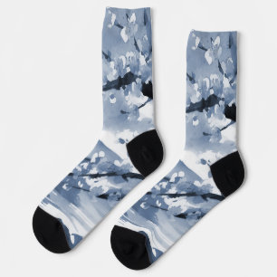 Oriental Cherry Blossoms Socks