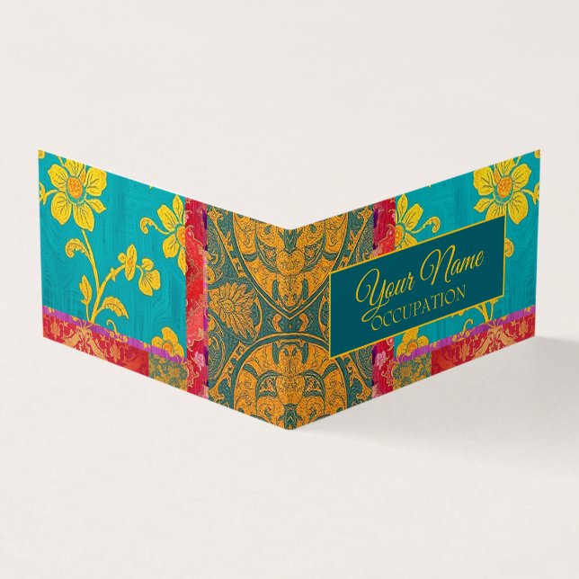 ORIENTAL Colourful Green Red - Business Card (Outside)