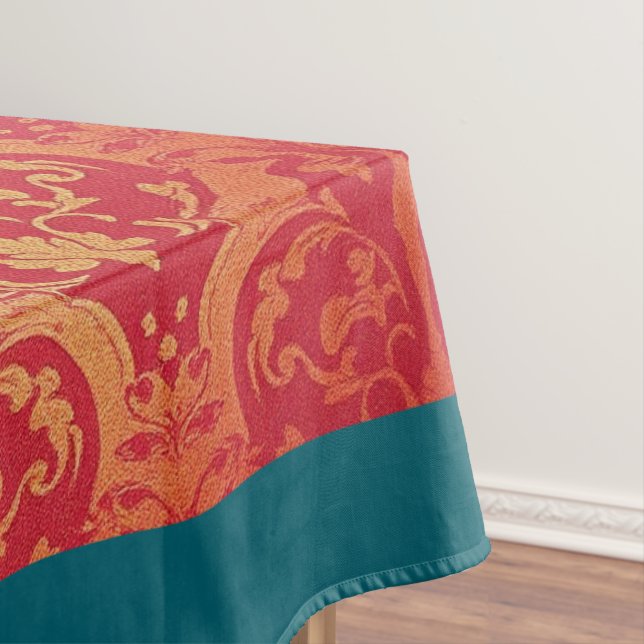 ORIENTAL Colourful Green Red - Tablecloth (In Situ)