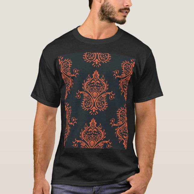 Oriental damask: Mediterranean vintage pattern. T-Shirt (Front)