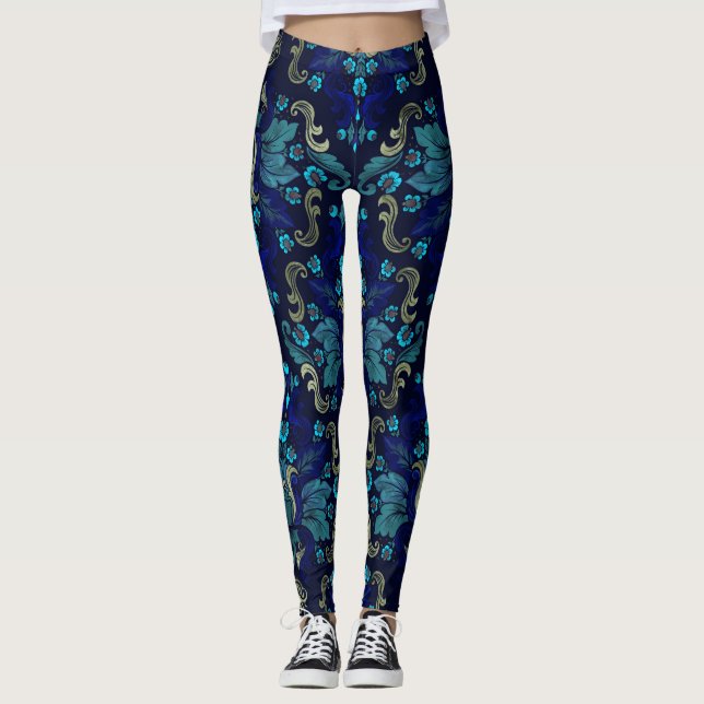 Oriental Damask Pattern Leggings (Front)