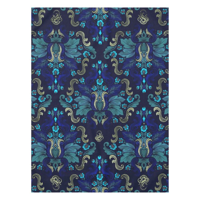 Oriental Damask Pattern Tablecloth (Front)