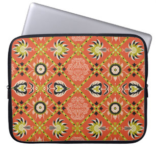 Oriental damask pattern. Talavera pottery. Azulejo Laptop Sleeve