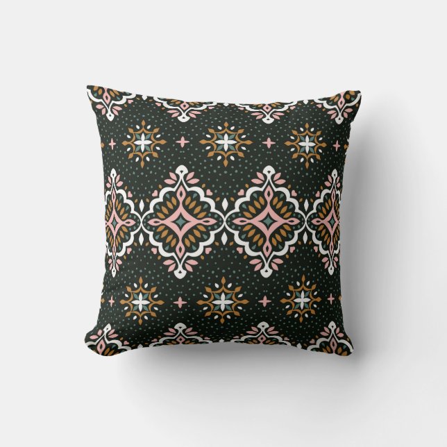 Oriental Damask: Talavera Vintage Elegance Cushion (Front)