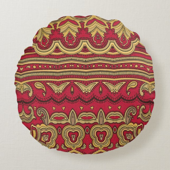Oriental Decor: Abstract Closeup Round Cushion (Front)