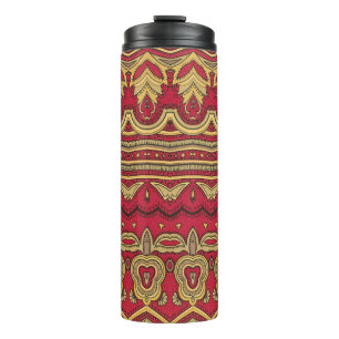 Oriental Decor: Abstract Closeup Thermal Tumbler
