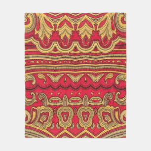Oriental decor closeup. fleece blanket