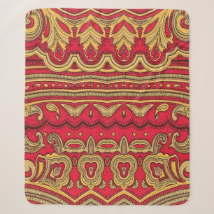 Oriental decor closeup. sherpa blanket
