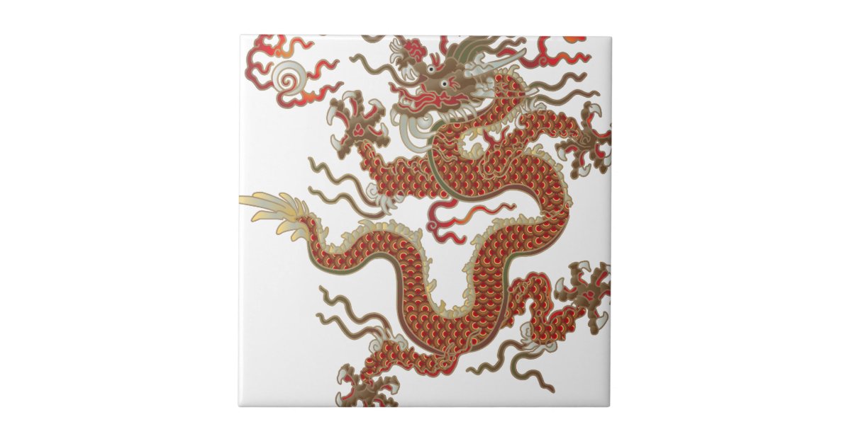 Oriental Dragon Ceramic Tile Zazzle