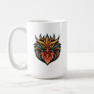 Oriental Dragon Head Mug – Fiery Art Design