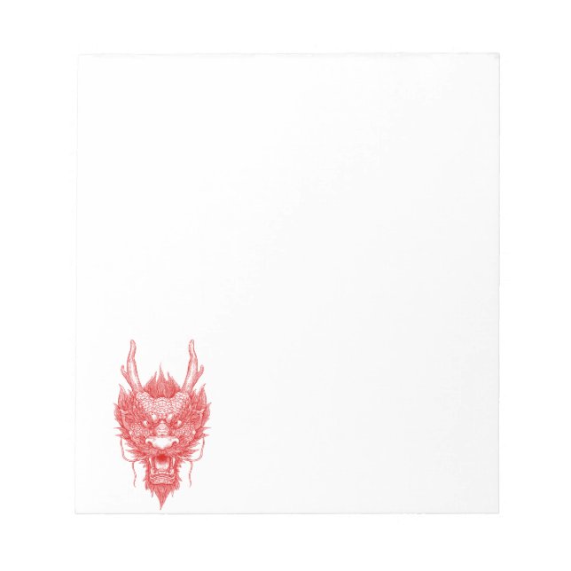 Oriental Dragon Head Notepad (Front)
