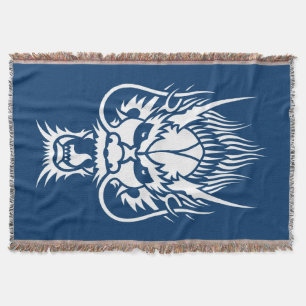 Oriental dragon throw blanket