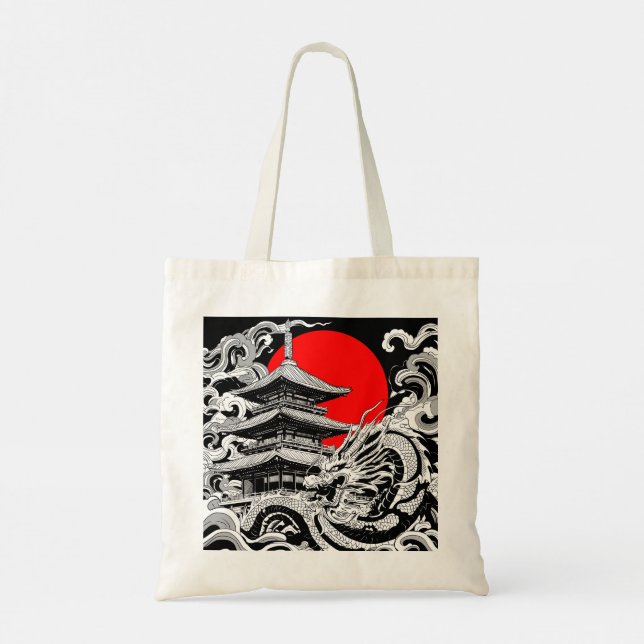 ORIENTAL DRAGON  TOTE BAG (Back)