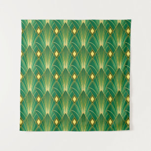 Oriental Elegance: Art Deco Wallpaper Tapestry
