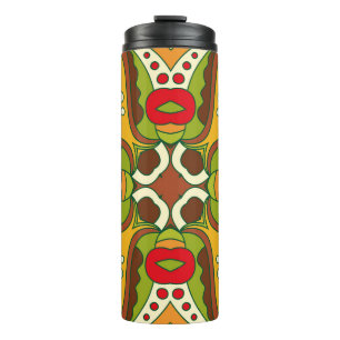 Oriental Ethnic Style Seamless Pattern Thermal Tumbler
