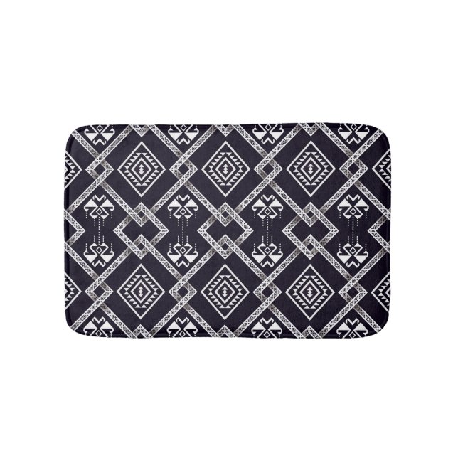 Oriental ethnic, traditional seamless background. bath mat (Front)