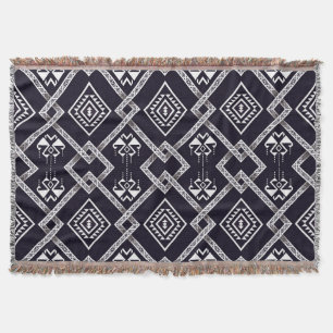 Oriental ethnic, traditional seamless background. throw blanket