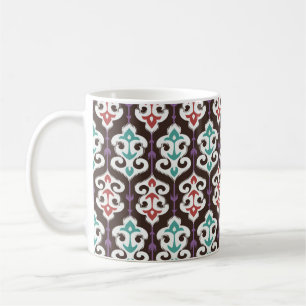 Oriental fabric ornament seamless pattern coffee mug