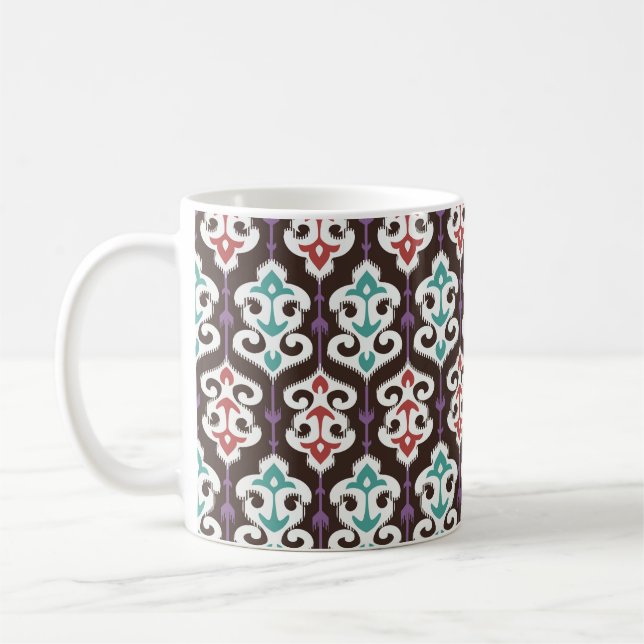 Oriental fabric ornament seamless pattern coffee mug (Left)