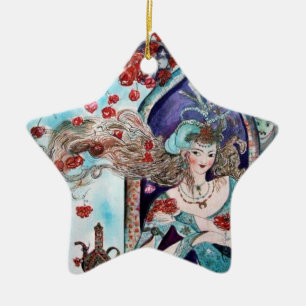ORIENTAL FAIRY TALE Blue Sapphire Star Ceramic Tree Decoration