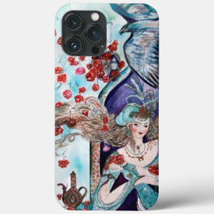 ORIENTAL FAIRY TALE / PRINCESS,RED ROSES AND HAWK iPhone 13 PRO MAX CASE