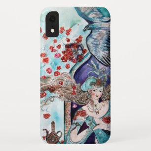 ORIENTAL FAIRY TALE / PRINCESS,RED ROSES AND HAWK iPhone XR CASE