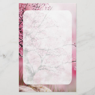 Oriental Fantasy Cherry Blossom Stationery