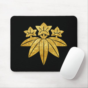 Oriental Faux Gold Kamakura Minamoto Japan Mon Art Mouse Pad
