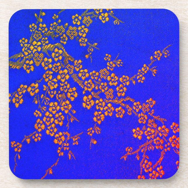 Oriental floral cherry blossom japanese coaster (Front)