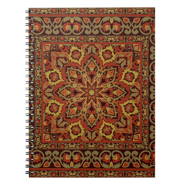 Oriental floral ornament with frame. Pattern with  Notebook (Front)