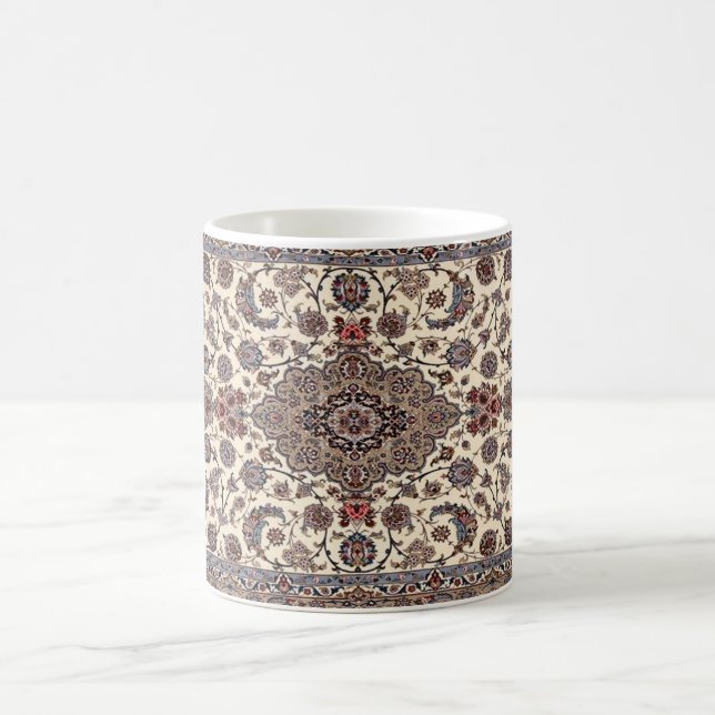 Oriental Floral Persian Carpet  Pattern Coffee Mug (Center)