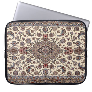 Oriental Floral Persian Carpet Pattern Laptop Sleeve