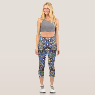 Oriental Floral: Vintage Carpet Capri Leggings