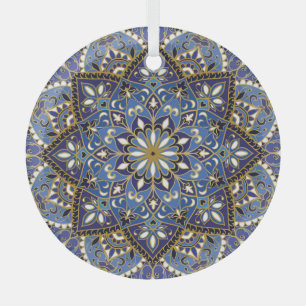 Oriental Floral: Vintage Carpet Glass Tree Decoration