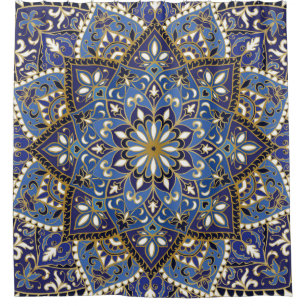 Oriental Floral: Vintage Carpet Shower Curtain