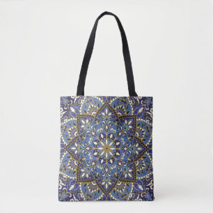 Oriental Floral: Vintage Carpet Tote Bag